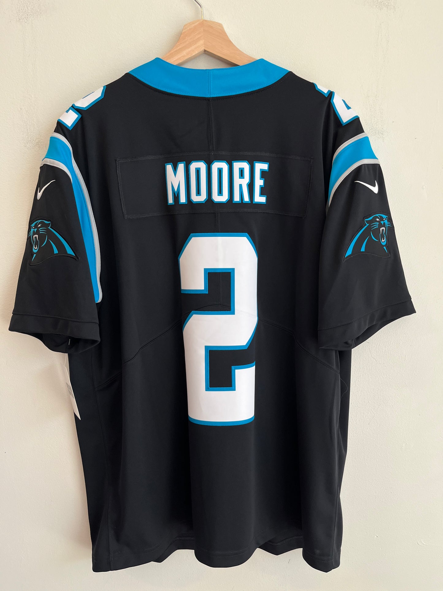 2022 Carolina Panthers DJ Moore Stitched Nike Home Jersey (XL)