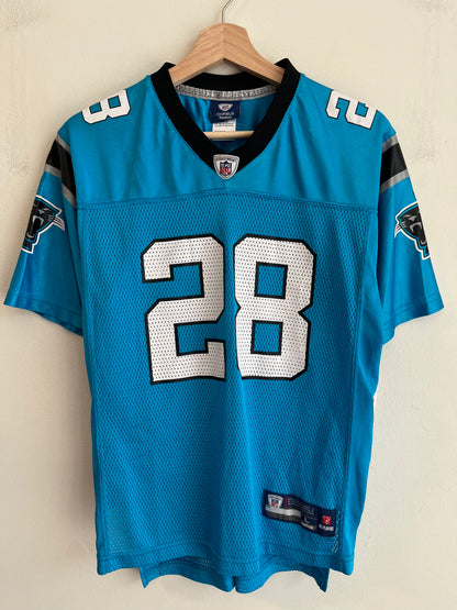 00s Carolina Panthers Jonathan Stewart Blue Reebok Jersey (Youth L)