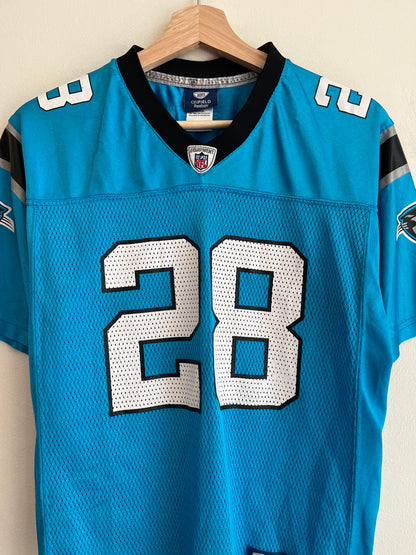 00s Carolina Panthers Jonathan Stewart Blue Reebok Jersey (Youth L)