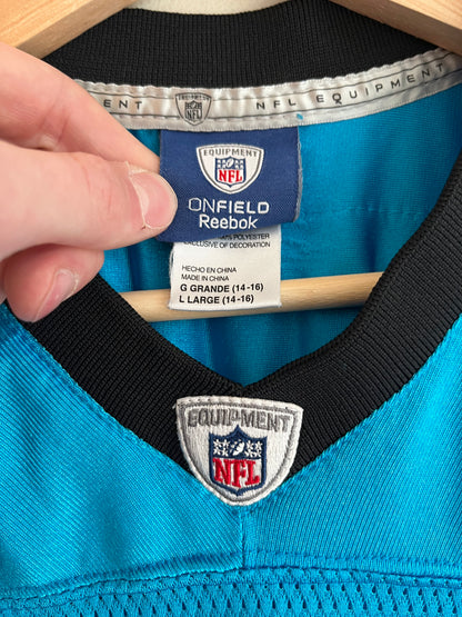 00s Carolina Panthers Jonathan Stewart Blue Reebok Jersey (Youth L)