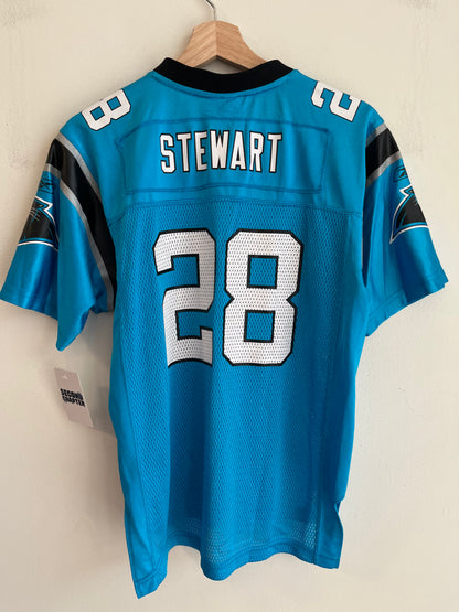 00s Carolina Panthers Jonathan Stewart Blue Reebok Jersey (Youth L)