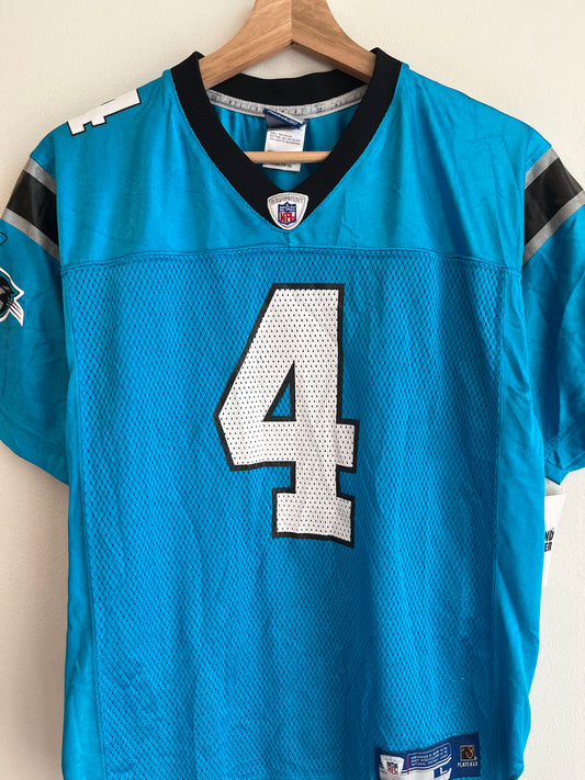 00s Carolina Panthers John Kasay Blue Reebok Jersey (Youth L)
