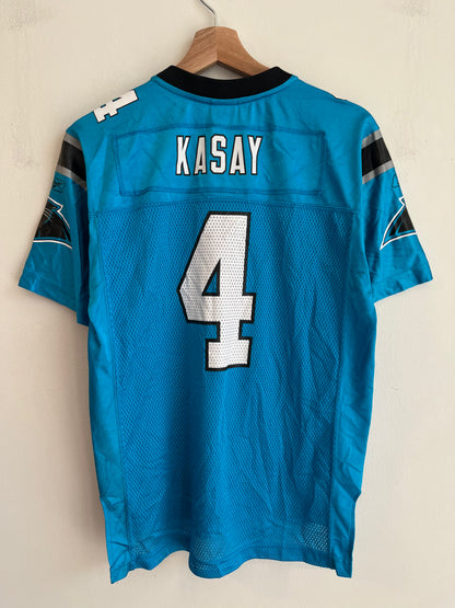 00s Carolina Panthers John Kasay Blue Reebok Jersey (Youth L)