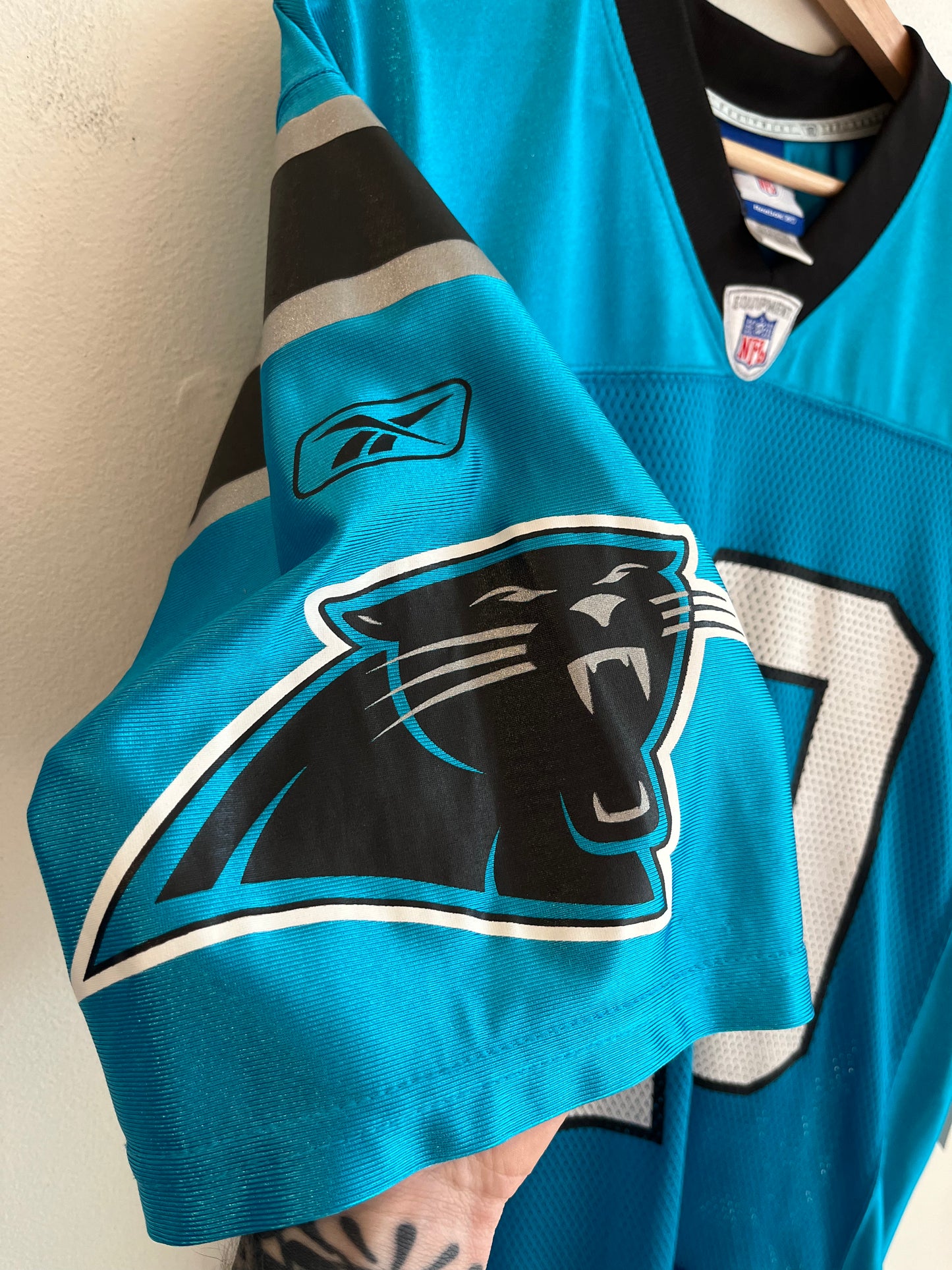 00s Carolina Panthers Armanti Edwards Blue Jersey (S)