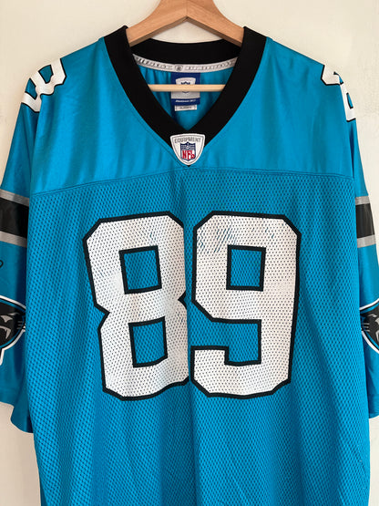 00s Carolina Panthers Steve Smith Blue Reebok Jersey (XXL)