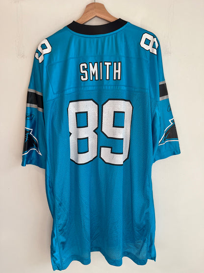 00s Carolina Panthers Steve Smith Blue Reebok Jersey (XXL)