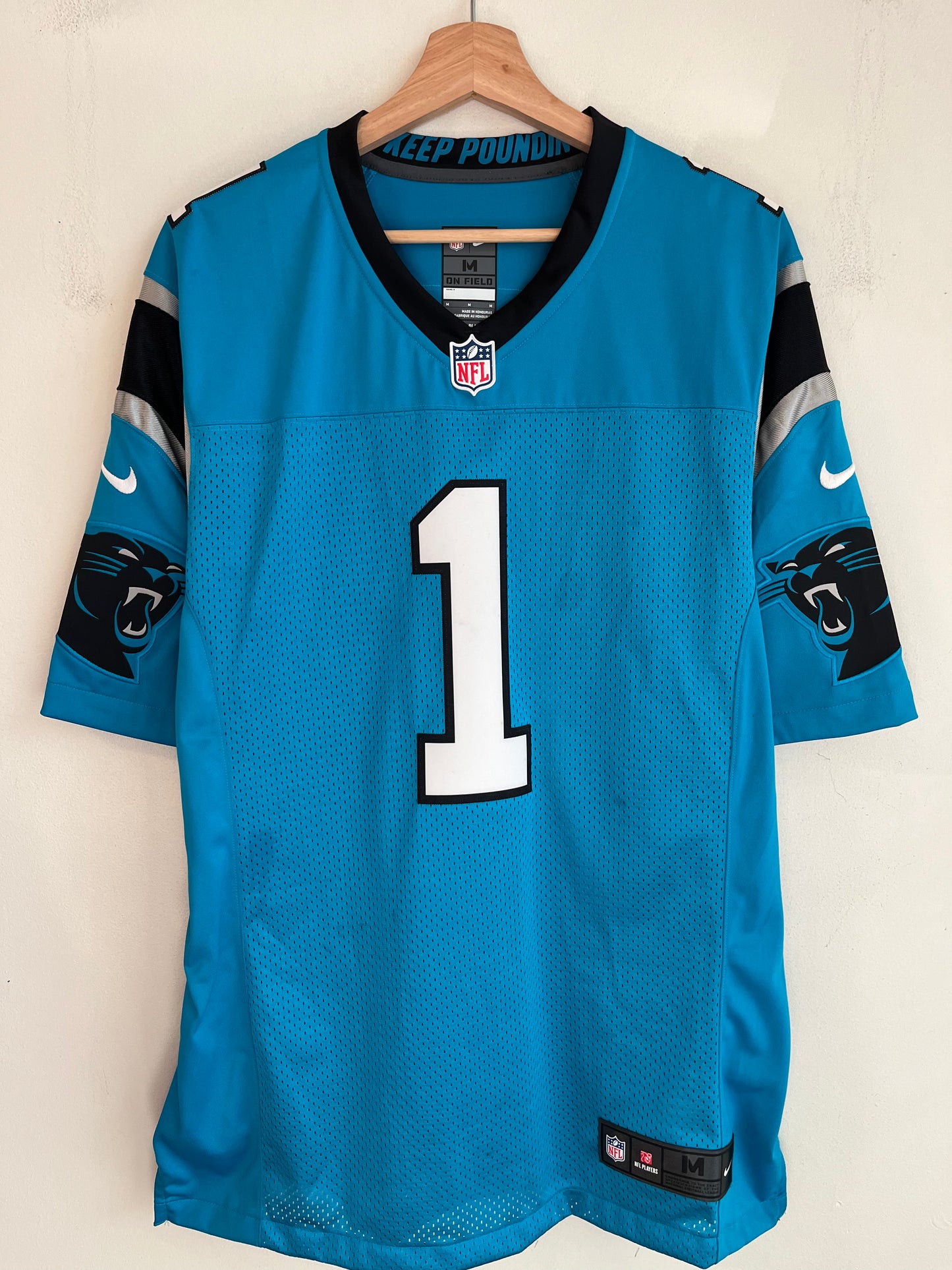 2016 Carolina Panthers Cam Newton Nike Blue Stitched Jersey (M)