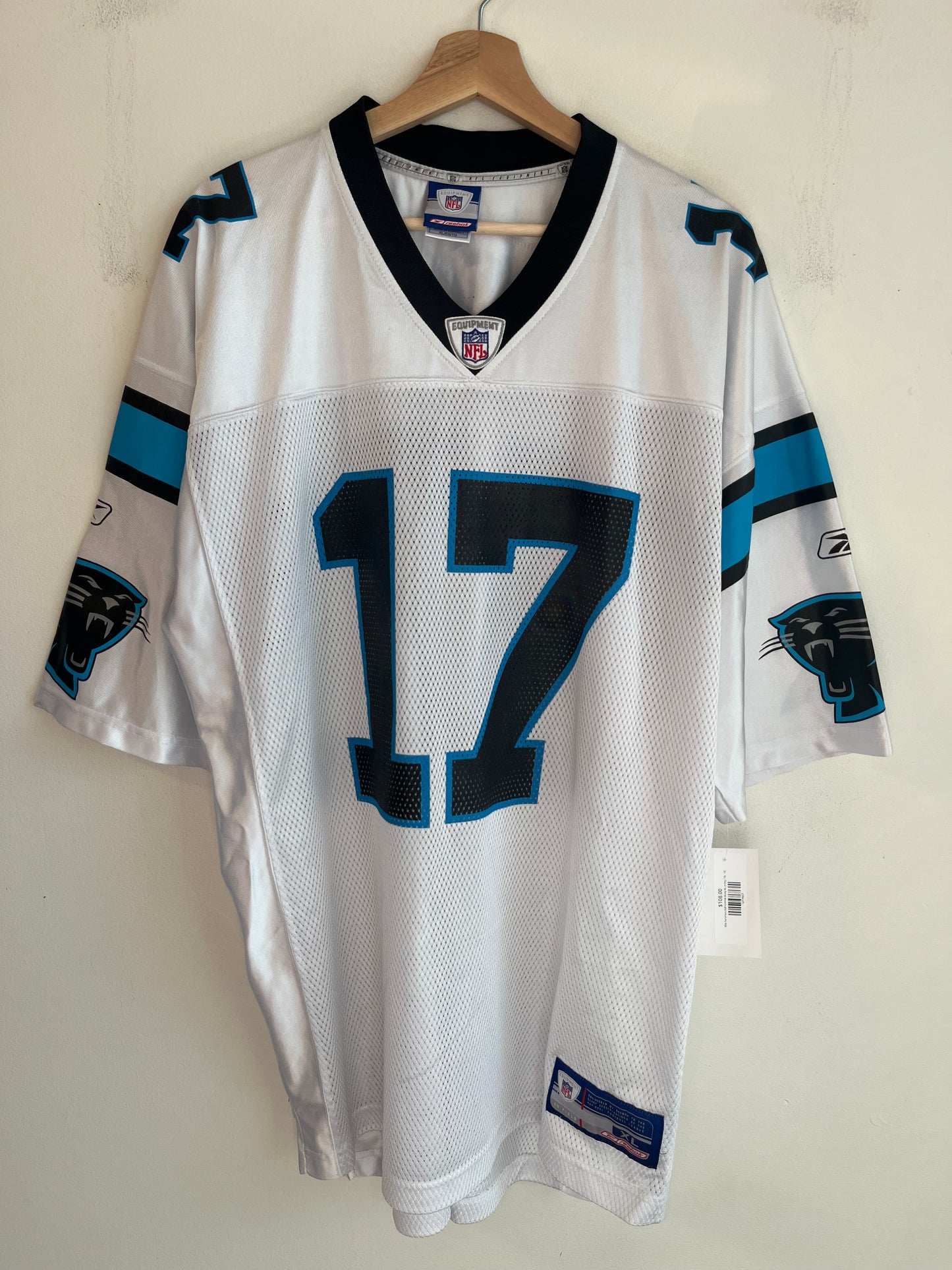 00s Carolina Panthers Jake Delhomme Reebok Away Jersey (XL)