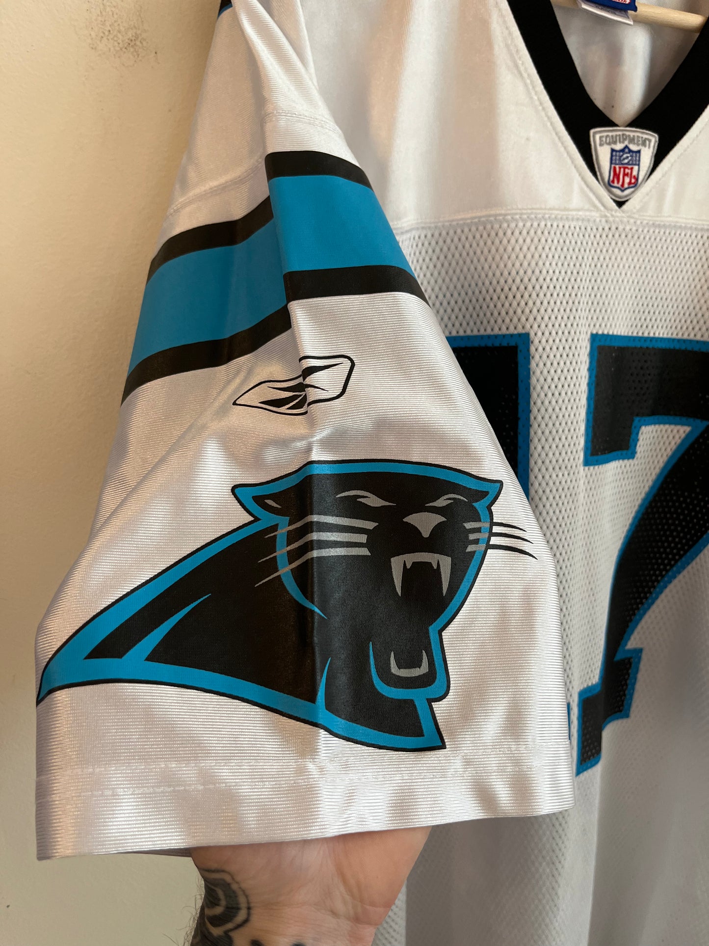 00s Carolina Panthers Jake Delhomme Reebok Away Jersey (XL)