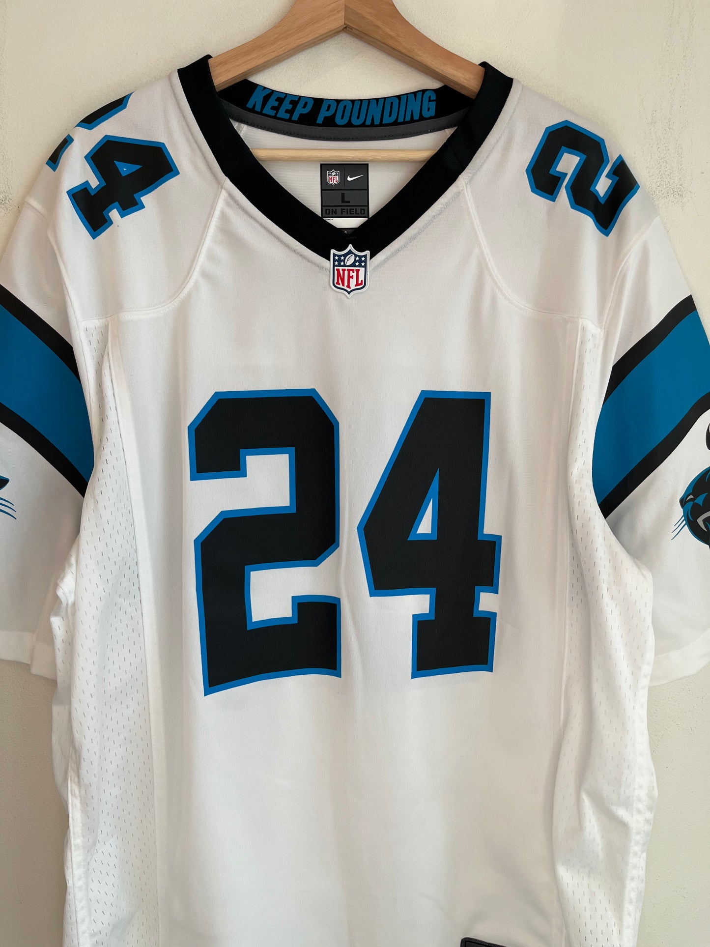 00s Carolina Panthers James Bradberry Nike Away Jersey (L)