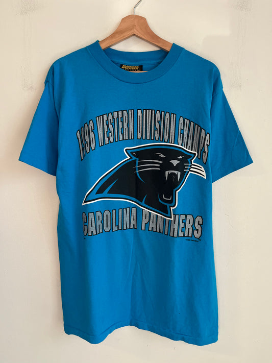 1995 Carolina Panthers Hummer Western Division Champions Blue Tee (L)