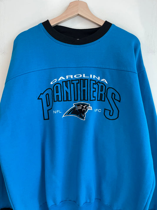 90s Carolina Panthers Lee Sport Blue Embroidered Crewneck (L)
