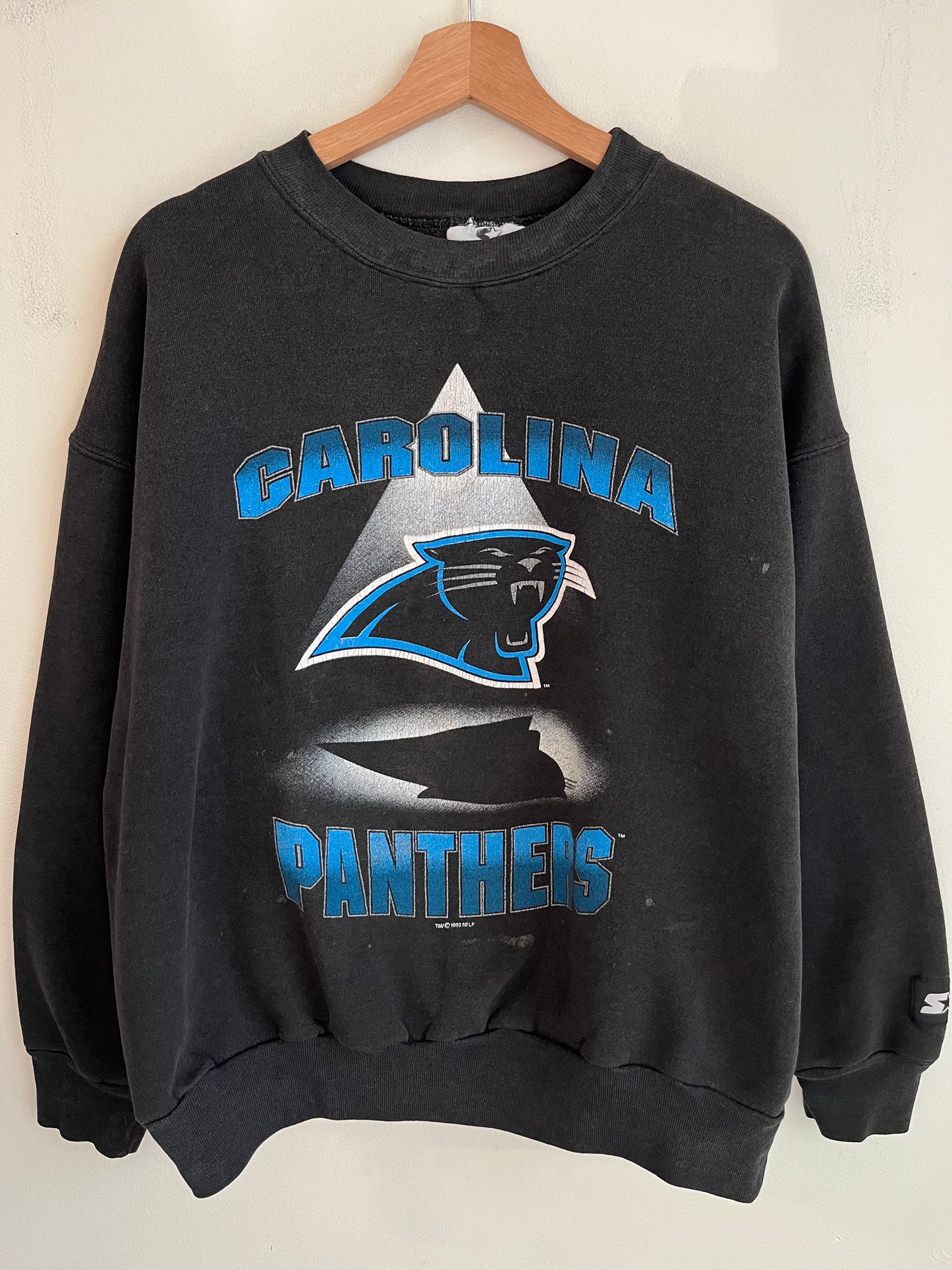 90s Carolina Panthers Stained Starter Shadow Crewneck (XL)