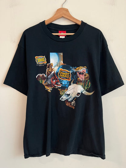 2003 Carolina Panthers vs New England Patriots Houston Super Bowl Tee (L)