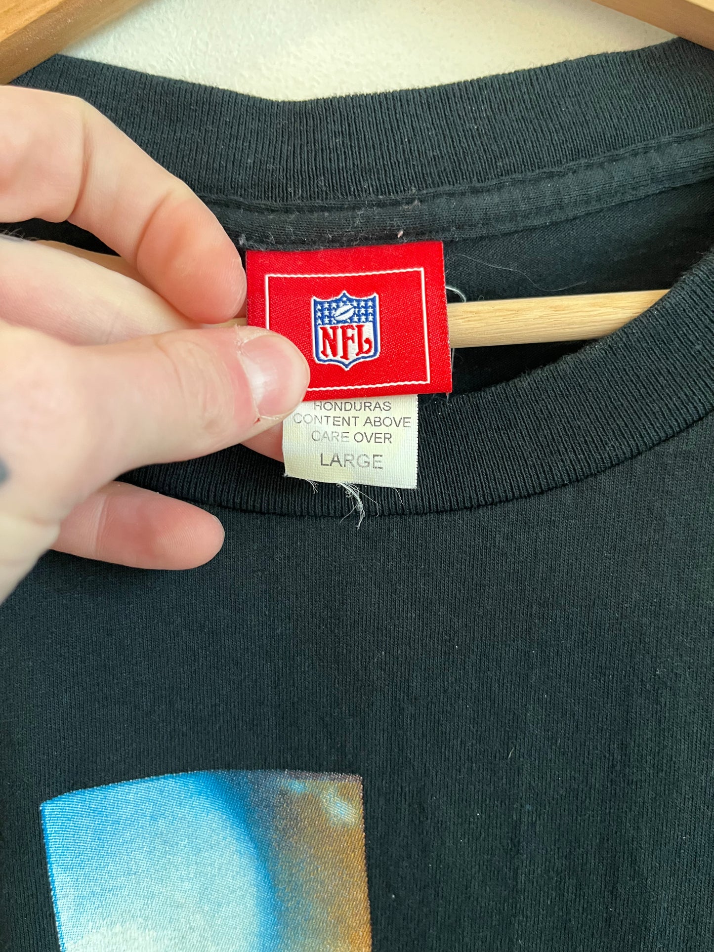 2003 Carolina Panthers vs New England Patriots Houston Super Bowl Tee (L)