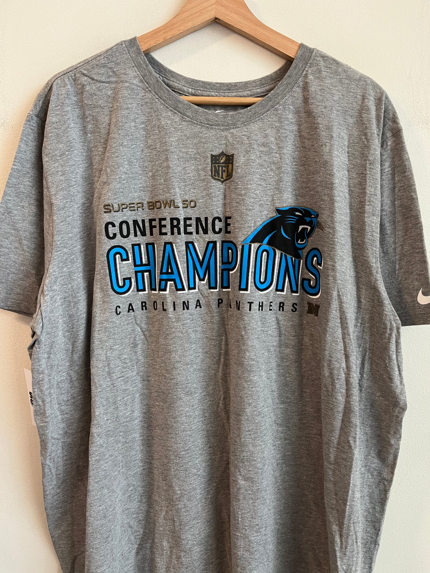 2015 Carolina Panthers Super Bowl 50 Conference Champs Tee (XXL)