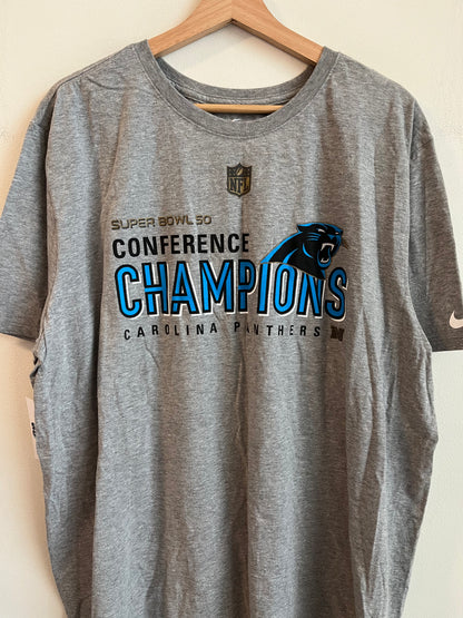 2015 Carolina Panthers Super Bowl 50 Conference Champs Tee (XXL)