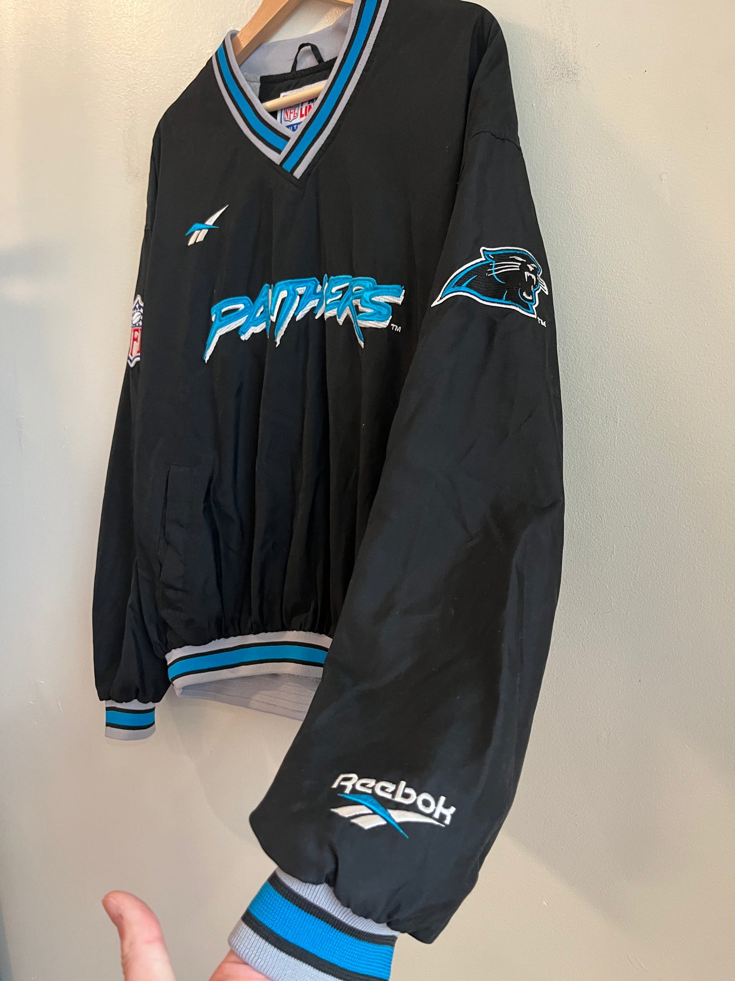 90s Carolina Panthers Pro Line Reebok Cat Scratch Windbreaker (M)