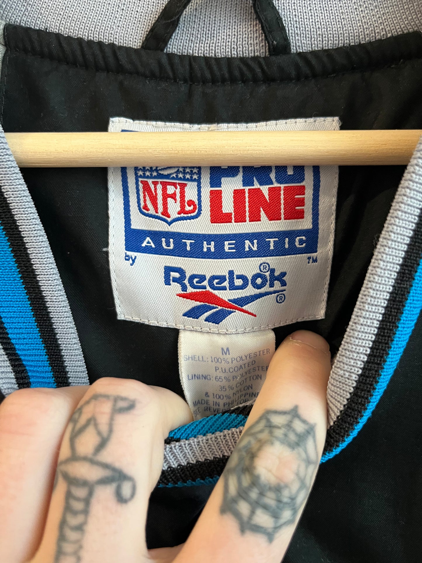 90s Carolina Panthers Pro Line Reebok Cat Scratch Windbreaker (M)