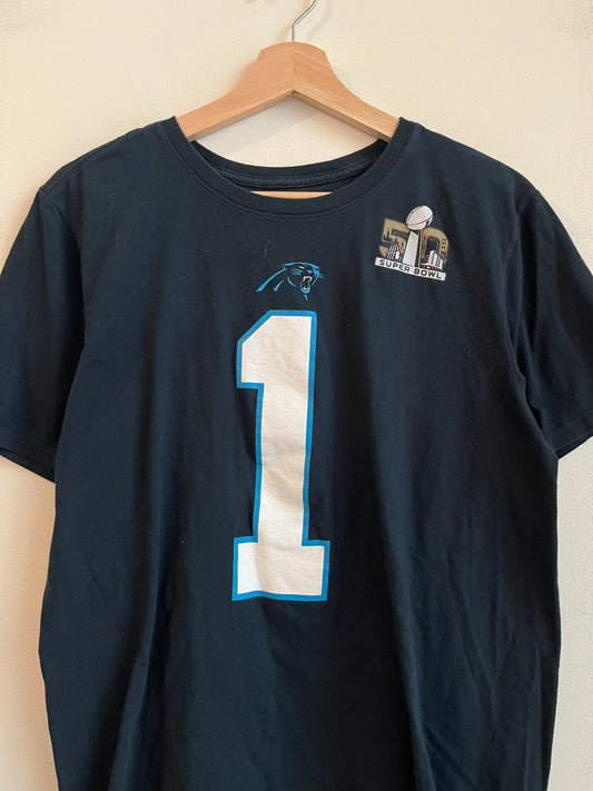 2016 Carolina Panthers Cam Newton Super Bowl 50 Nike Tee (M)
