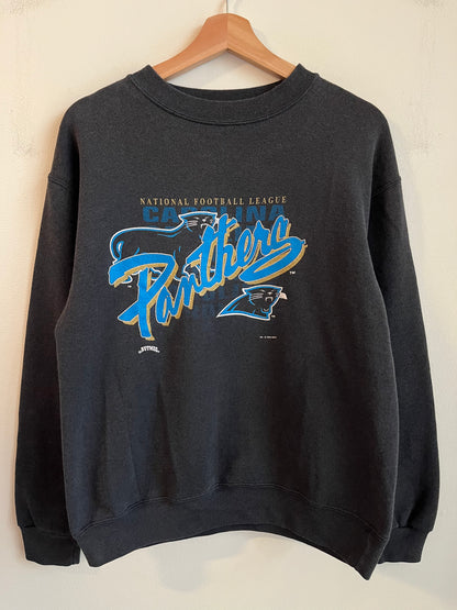 1993 Carolina Panthers Nutmeg Script Spell Out Crewneck (M)