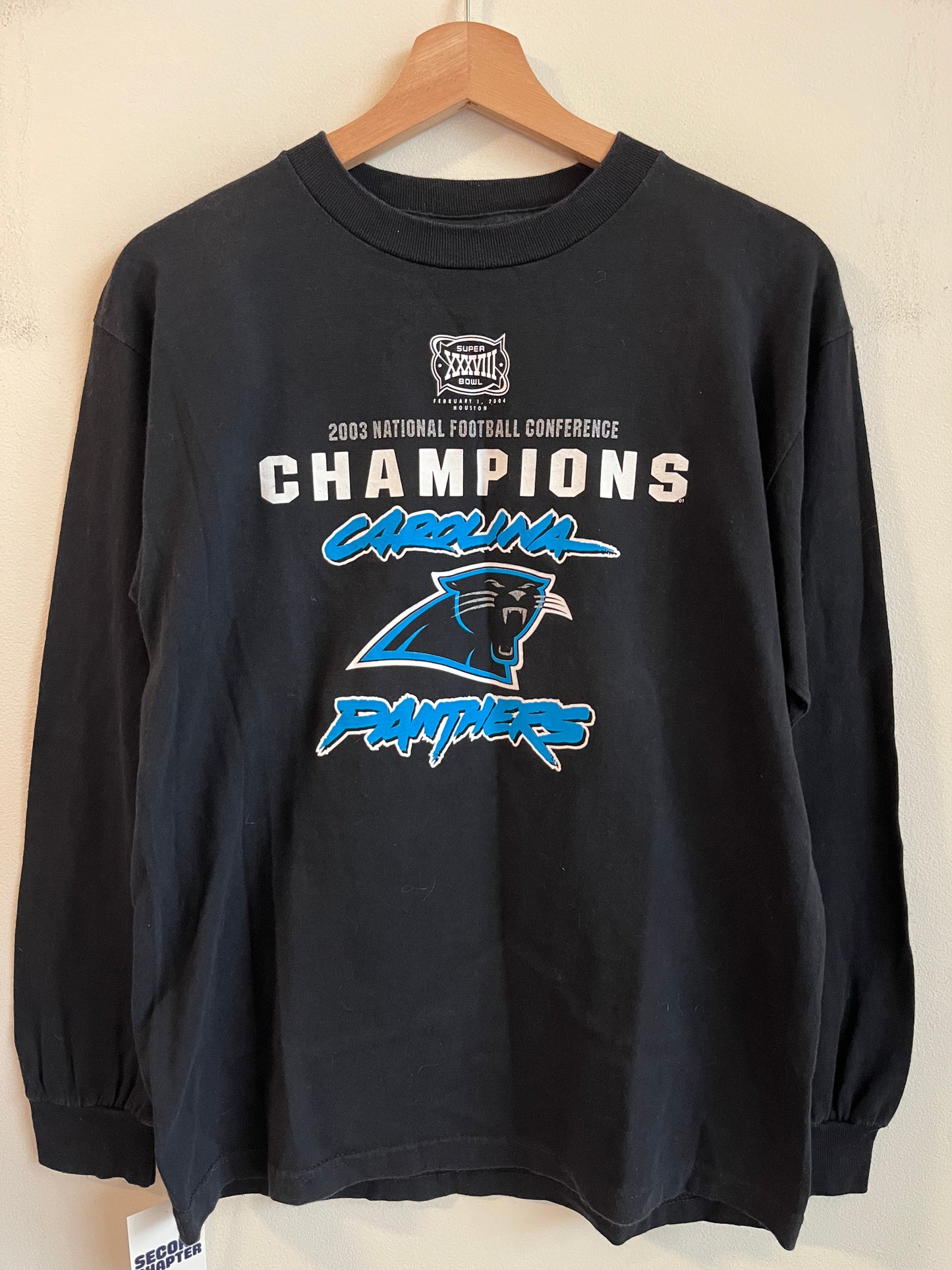 2003 Carolina Panthers Cat Scracth Long Sleeve Shirt  (M)
