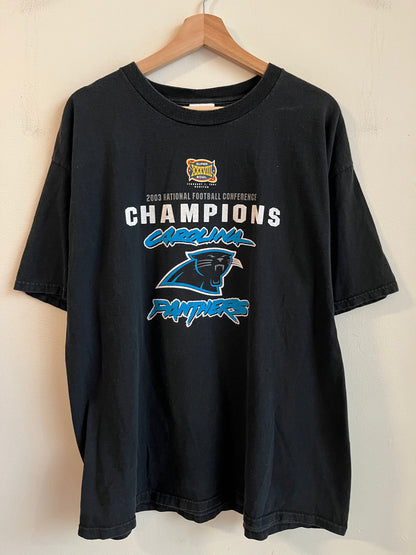 2003 Carolina Panthers Conference Champions Black Tee (XL)