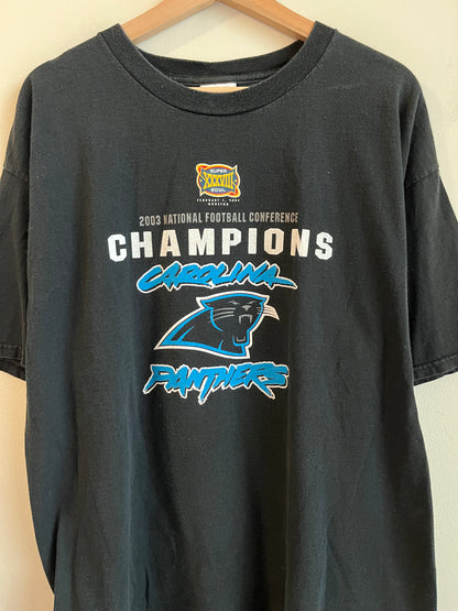 2003 Carolina Panthers Conference Champions Black Tee (XL)