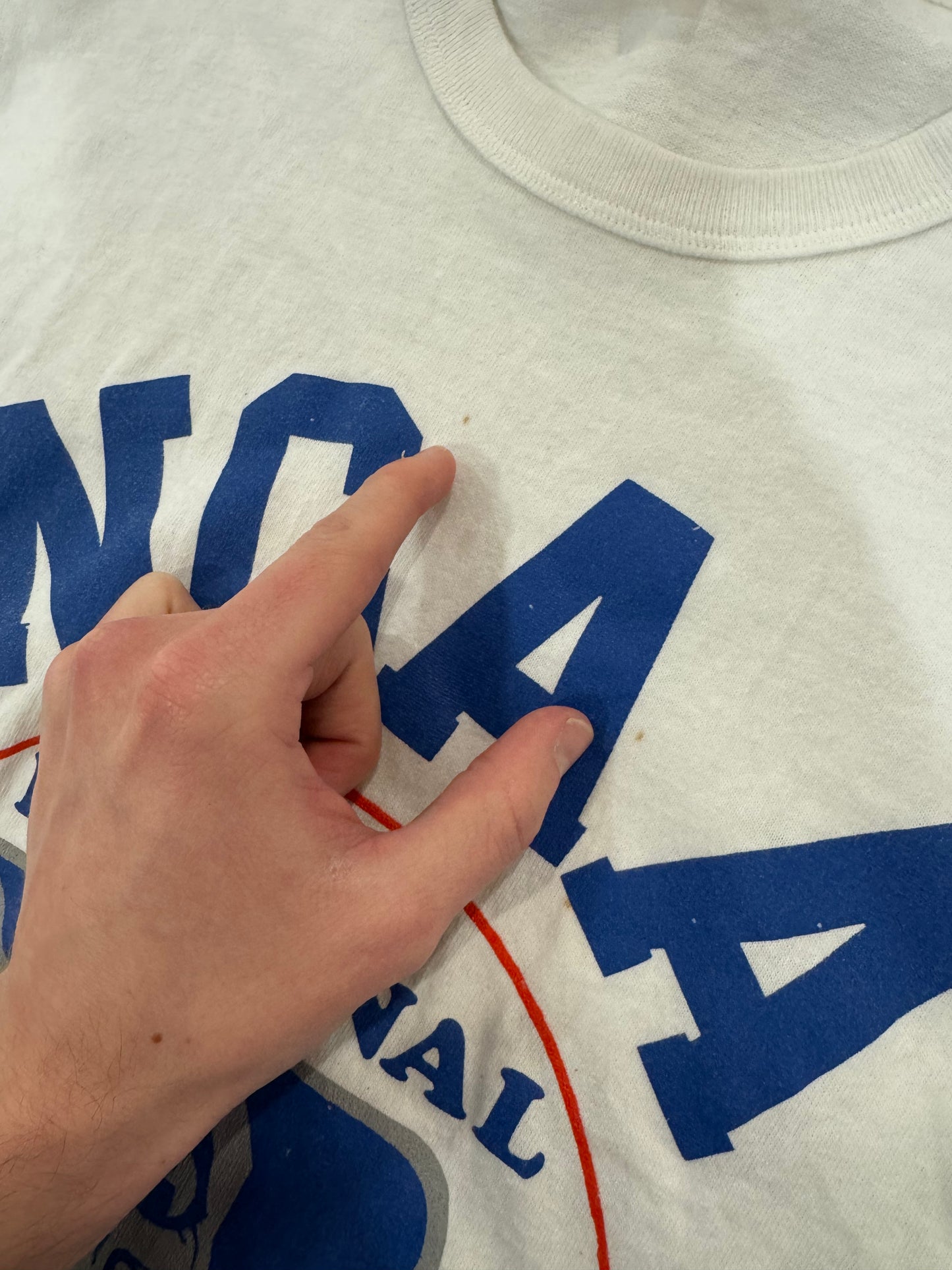 1991 Duke National Champs White Vintage Tee (L)
