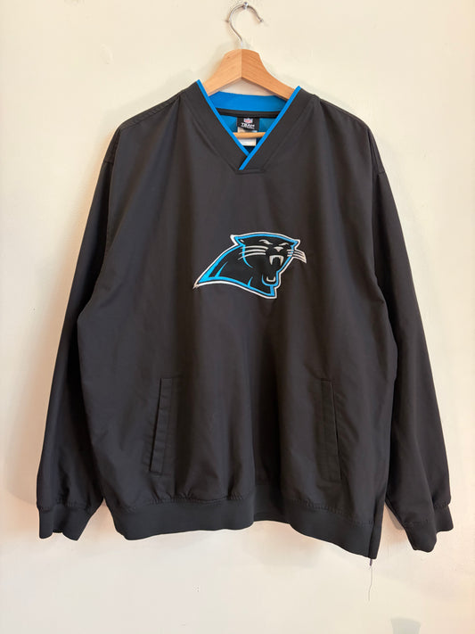 00s Carolina Panthers Embroidered Black Windbreaker (L)