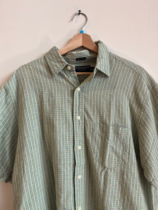 00s American Eagle Green Casual Polo Shirt (M)