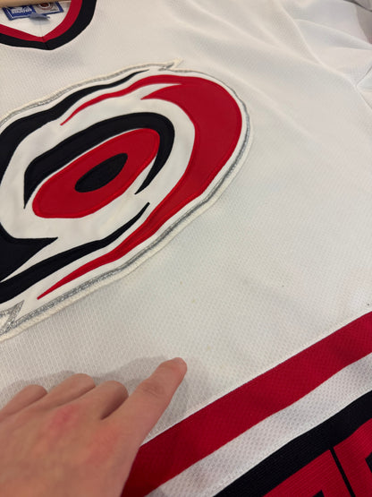 00s Carolina Hurricanes Big Logo Starter Away Jersey (XL)