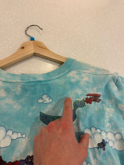 1993 Grateful Dead Liquid Blue Tie Dye Parachute Music AOP Tee (XXL)