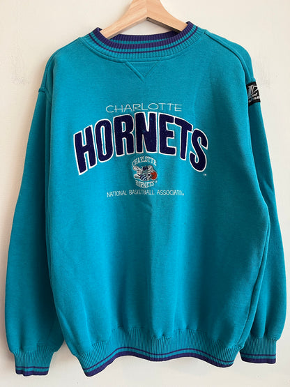 1990s Charlotte Hornets Logo Athletic Crewneck (L)