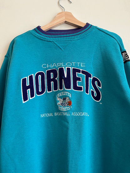 1990s Charlotte Hornets Logo Athletic Crewneck (L)