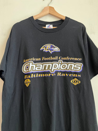 2000s Ravens Super Bowl Conference Champions Logo Tee (XL)