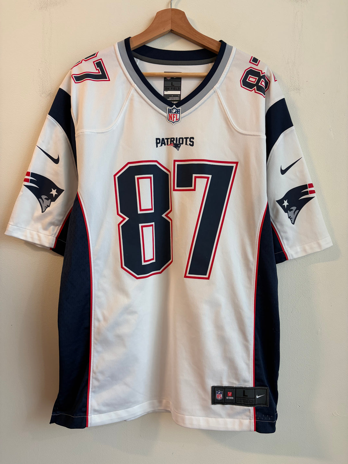2015 New England Patriots Rob Gronkowski Nike Away Jersey (L)