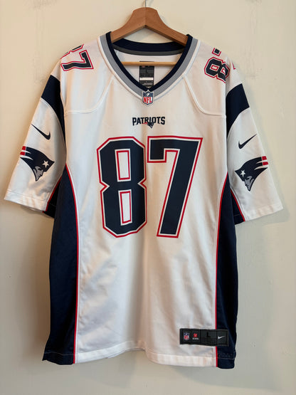 2015 New England Patriots Rob Gronkowski Nike Away Jersey (L)