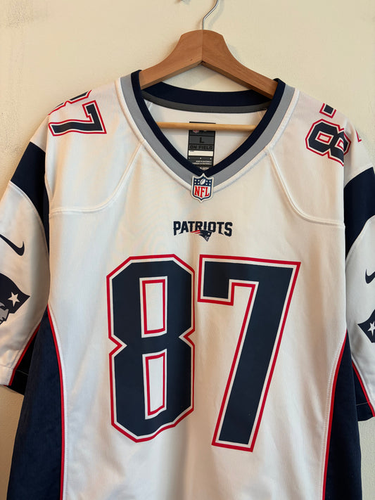 2015 New England Patriots Rob Gronkowski Nike Away Jersey (L)