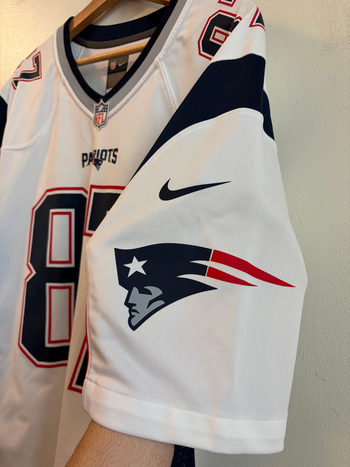 2015 New England Patriots Rob Gronkowski Nike Away Jersey (L)