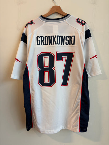 2015 New England Patriots Rob Gronkowski Nike Away Jersey (L)