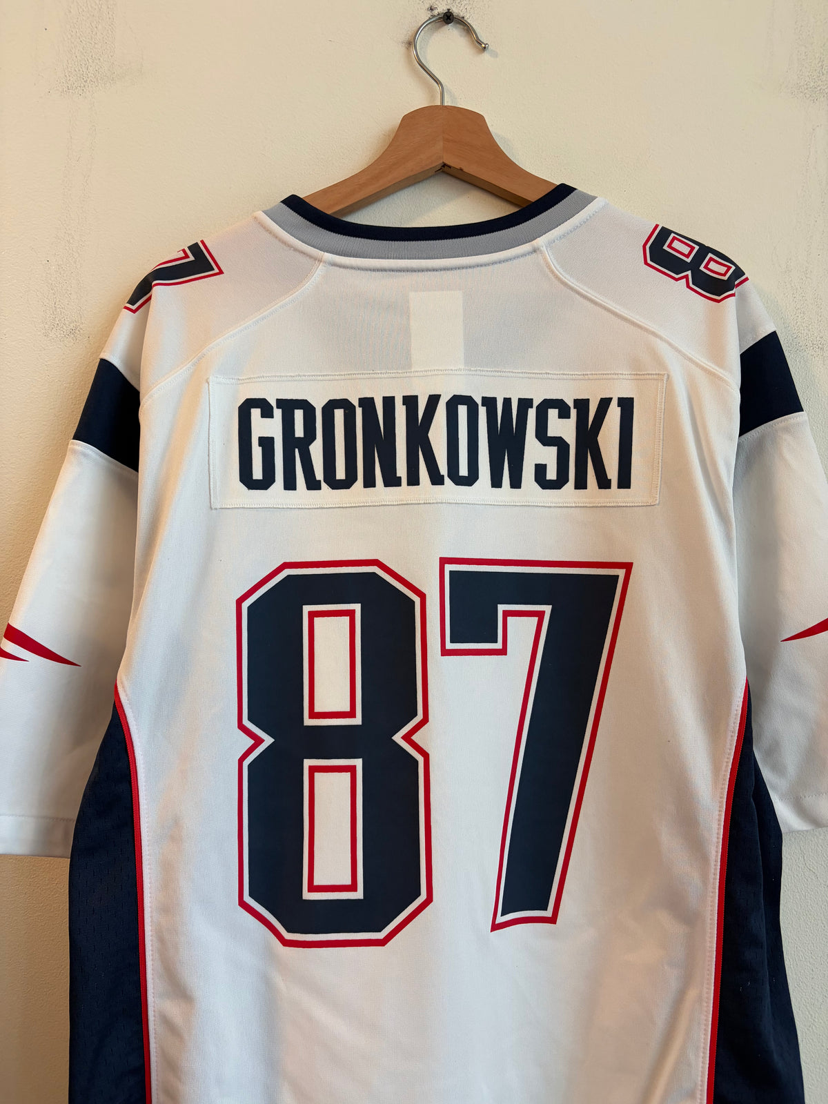 2015 New England Patriots Rob Gronkowski Nike Away Jersey (L)