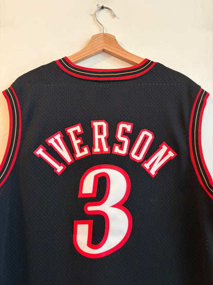 2001 Philadelphia 76ers Allen Iverson Stitched Nike Team Jersey (L)