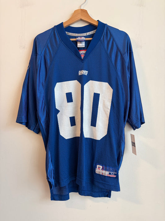 00s New York Giants Jeremy Shockey Blue Reebok Jersey (M)
