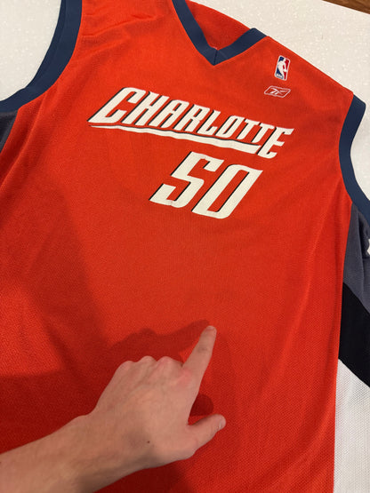 00s Charlotte Bobcats Emeka Okafor Orange Jersey (L)