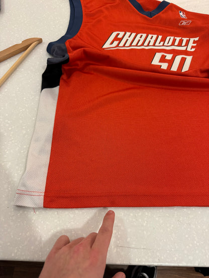 00s Charlotte Bobcats Emeka Okafor Orange Jersey (L)
